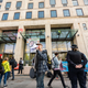 Protestors outside Shell headquarters in London on April 15, 2019.